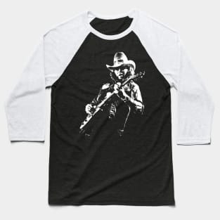 Classic Hank Jr Williams White Stencil Baseball T-Shirt